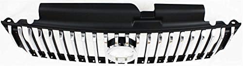 Front Grille Assembly Primed Shell With Chrome Insert Plastic Direct Replacement Compatible With 2005-2007 Mercury Mariner FO1200468 5E6Z8200AA