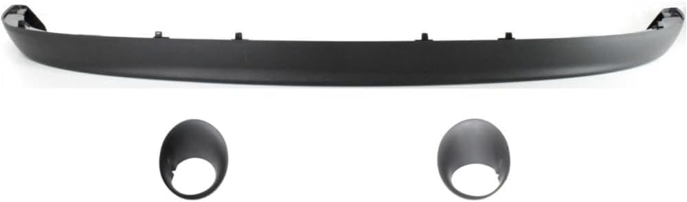 Front Bumper Lower Valance Air Dam Textured + Fog Lamp Moldings Left Driver & Right Passenger Side Direct Replacement Compatible With 2002-2008 Dodge Ram 1500/2003-2009 2500 3500