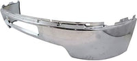 Front Bumper Impact Bar Chrome Steel Without Fog Light Holes Direct Replacement Compatible With 2011-2014 Chevrolet Silverado 2500/3500 GM1002838 25832522