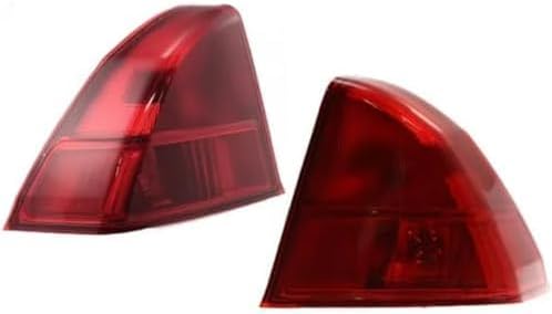 Set Of 2 Tail Light Outer Assembly Plastic Left Driver & Right Passenger Side Direct Replacement Compatible With 2001-2003 Acura EL / 2001-2002 Honda Civic HO2801133 HO2800133