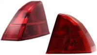 Set Of 2 Tail Light Outer Assembly Plastic Left Driver & Right Passenger Side Direct Replacement Compatible With 2001-2003 Acura EL / 2001-2002 Honda Civic HO2801133 HO2800133