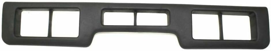 Front Bumper Chrome + Lower Valance Panel Textured + Moldings Primed Center + Left & Right Side Direct Replacement Compatible With Ford F-Series/Bronco 1992-1996 FO1002254