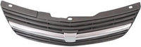 Front Grille Assembly Painted Dark Gray Shell And Insert With Chrome Center Bar Direct Replacement Compatible With 2000-2004 Chevrolet Impala GM1200428 10289769