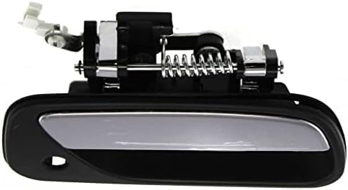 Front Exterior Door Handle Textured with Chrome Lever and Key Hole Plastic Right Passenger Side Direct Replacement Compatible with 1993-1998 Toyota T100 TO1311135 6921034020