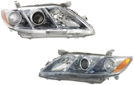 Set Of 2 Front Headlight Lens And Housing Right Passenger & Left Driver Side Direct Replacement Compatible With 2007-2009 Toyota Camry TO2502174 TO2503174 8117033662 8113033662