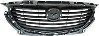 Front Grille Assembly Textured Gray Shell and Insert Plastic Direct Replacement Compatible With 2016-2020 Mazda CX-3 MA1200206 D10J50710H