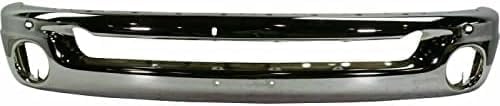 Front Bumper Face Bar Chrome Steel + Upper Cover Textured + Upper And Lower Brackets Right & Left Side Direct Replacement Compatible With 2006-2008 Dodge Ram 1500 CH1002383 CH1000880