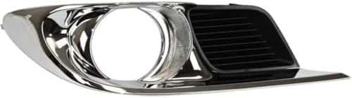 Set Of 2 Front Fog Light Molding Primed With Chrome Trim Left Driver & Right Passenger Side Direct Replacement Compatible With 2011-2012 Toyota Avalon TO1039156 TO1038156 5203007040