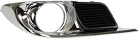 Set Of 2 Front Fog Light Molding Primed With Chrome Trim Left Driver & Right Passenger Side Direct Replacement Compatible With 2011-2012 Toyota Avalon TO1039156 TO1038156 5203007040