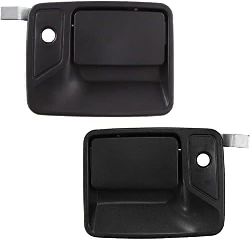 Set of 2 Front Exterior Door Handle Textured Black Left Driver & Right Passenger Side Direct Replacement Compatible with 1999-2016 Ford F-Series Super Duty / 2000-2005 Excursion