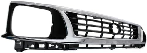 Front Grille Assembly Chrome Shell With Primed Insert Plastic Direct Replacement Compatible With 1995-1996 Toyota Tacoma TO1200193 5310035300