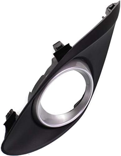 Set Of 2 Front Fog Light Molding Silver Left Driver & Right Passenger Side Direct Replacement Compatible With 2011-2014 Mazda 2 MA1039109 MA1038109 DR6150C10A DR6150C20A