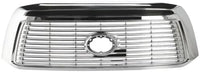 Front Grille Assembly Chrome Shell With Satin Nickel Insert Plastic Direct Replacement Compatible With 2010-2013 Toyota Tundra TO1200338 531000C250