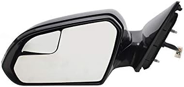 Front Power Mirror Manual Folding Heated Primed Left Driver Side Direct Replacement Compatible With 2015-2019 Hyundai Sonata HY1320204 87610C2010