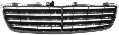 Front Grille Assembly Chrome Shell And Painted Black Insert Plastic Direct Replacement Compatible With 2001-2007 Mercedes Benz C-Class MB1200143 20388002239040