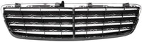 Front Grille Assembly Chrome Shell And Painted Black Insert Plastic Direct Replacement Compatible With 2001-2007 Mercedes Benz C-Class MB1200143 20388002239040
