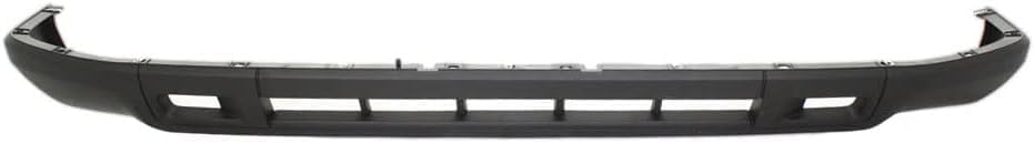 Front Bumper Steel + Grille Chrome Shell With Painted Gray Insert + Lower Valance Textured Direct Replacement Compatible With 2008-2019 Ford Econoline Van