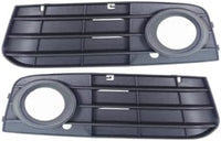 Set Of 2 Front Fog Light Molding Primed Plastic Left Driver & Right Passenger Side Direct Replacement Compatible With 2009-2012 Audi A4 AU1038119 AU1039119 8K0807682A01C 8K0807681A01C