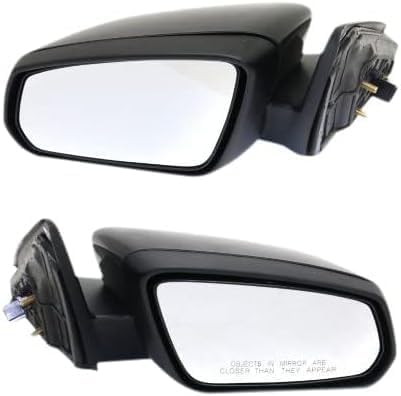 Set Of 2 Front Power Mirror Manual Folding Non-Heated Primed Left Driver & Right Passenger Side Direct Replacement Compatible With 2013-2014 Ford Mustang FO1321452 FO1320452