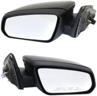Set Of 2 Front Power Mirror Manual Folding Non-Heated Primed Left Driver & Right Passenger Side Direct Replacement Compatible With 2013-2014 Ford Mustang FO1321452 FO1320452