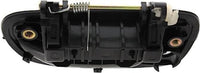 Set of 2 Front Exterior Door Handle Smooth Black Plastic Left Driver & Right Passenger Side Direct Replacement Compatible with 2000-2006 Hyundai Accent HY1311101 HY1310101