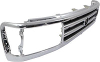 Front Grille Assembly Chrome Shell With Primed Insert Plastic Direct Replacement Compatible With 1993-1998 Toyota T100 TO1200192 5311134021
