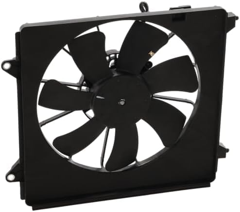 Front A/C Condenser Cooling Fan Assembly Plastic Direct Replacement Compatible with 2008-2012 Honda Accord / 2009-2014 Acura TSX HO3113123 38616R40A01-PFM 38615R40A01 38