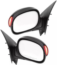 Set of 2 Front Power Mirrors Manual Folding Non-Heated Primed Right Passenger & Left Driver Side Direct Replacement Compatible With 2001-2003 Ford F-150 FO1320223 FO1321223