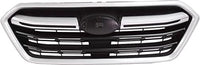 Front Grille Primed Shell And Insert Plastic With Silver Molding Direct Replacement Compatible With 2018-2019 Subaru Outback SU1200173 91121AL16B