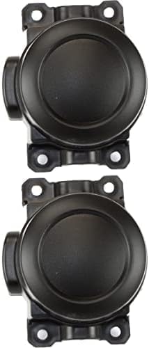 Set Of 2 Front Fog Lamp Cover Textured Plastic Left Driver & Right Passenger Side Direct Replacement Compatible With 2014-2020 Mitsubishi Outlander / 2011-2020 RVR/Sport