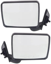 Set Of 2 Front Mirrors Manual Folding Non-Heated Paintable Plastic Right Passenger & Left Driver Side Direct Replacement Compatible With 1987-1993 Ram 50 Pickup CH1321140 CH1320140
