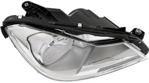 Set Of 2 Front Head Light Assembly Chrome Interior With Corner Lamp Plastic Left Driver & Right Passenger Side Direct Replacement Compatible With 2012-2014 Mercedes Benz C-Class