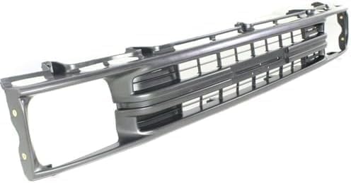 Front Grille Assembly Painted Silver Shell And Insert Plastic Direct Replacement Compatible With 1989-1991 Toyota Pickup TO1200137 5311189135