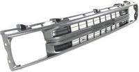 Front Grille Assembly Painted Silver Shell And Insert Plastic Direct Replacement Compatible With 1989-1991 Toyota Pickup TO1200137 5311189135