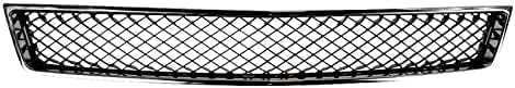 Front Bumper Upper And Lower Grille Chrome Shell And Primed Insert Direct Replacement Compatible With 2007-2014 Chevrolet Tahoe / 2007-2013 Avalanche GM1200563 GM1200553 22830013