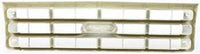 Front Grille Assembly Painted Silver Shell And Insert Direct Replacement Compatible With 1989-1991 Ford F-Series FO1200142 E9TZ8200C