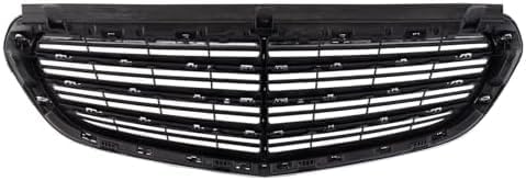 Front Grille Chrome Shell And Insert Plastic Direct Replacement Compatible With 2014-2016 Mercedes Benz E350 MB1200165 2128801483