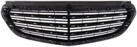 Front Grille Chrome Shell And Insert Plastic Direct Replacement Compatible With 2014-2016 Mercedes Benz E350 MB1200165 2128801483
