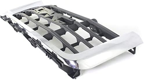 Front Grille Chrome Shell With Textured Gray Insert Direct Replacement Compatible With 2007-2010 GMC Sierra GM1200613 25825523