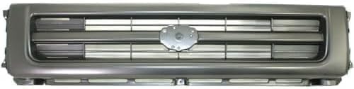 Front Center Grille Assembly Painted Dark Silver Shell And Insert Plastic Direct Replacement Compatible With 1992-1995 Toyota Pickup TO1200148 5311135130