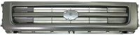 Front Center Grille Assembly Painted Dark Silver Shell And Insert Plastic Direct Replacement Compatible With 1992-1995 Toyota Pickup TO1200148 5311135130