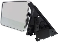 Set Of 2 Front Mirror Manual Adjust & Folding Non-Heated Chrome Left Driver & Right Passenger Side Direct Replacement Compatible With 1982-1993 Chevrolet S10 Pickup / 1983-1994 Blazer