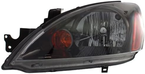 Front Head Light Assembly Plastic Left Driver Side Direct Replacement Compatible With 2004-2007 Mitsubishi Lancer MI2502135 MN154899