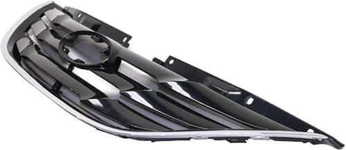 Front Grille Primed Shell And Insert With Chrome Molding Direct Replacement Compatible With 2011-2013 Hyundai Sonata HY1200162 863503S000-PFM