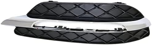 Set Of 2 Front Fog Lamp Molding Primed Plastic Right Passenger & Left Driver Side Direct Replacement Compatible With 2012-2014 Mercedes Benz C-Class MB1038117 MB1039117 2048803324