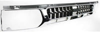 Front Grille Chrome Shell & Painted Dark Argent Insert Plastic Direct Replacement Compatible With 1996-1999 Nissan Pathfinder NI1200176 623100W401
