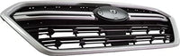 Front Grille Primed Shell And Insert Plastic With Silver Molding Direct Replacement Compatible With 2018-2019 Subaru Outback SU1200173 91121AL16B