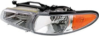 Set Of 2 Front Head Light Assembly Halogen Left Driver & Right Passenger Side Direct Replacement Compatible With 1997-2003 Pontiac Grand Prix GM2502170 GM2503170 19149891 19149893