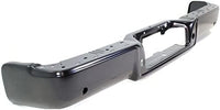 Rear Step Bumper Face Bar Primed Steel With Rear Object Sensor Holes Direct Replacement Compatible With 2006-2008 Ford F-150 / Lincoln Mark LT FO1102360 8L3Z17906EPTM