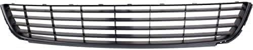 Front Bumper Grille Textured Plastic Direct Replacement Compatible With 2010-2014 Volkswagen Jetta/Golf VW1036139 1K9853677A9B9